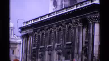 London England (1969): View Of Some Old Monuments In A Big City Maybe Italy
