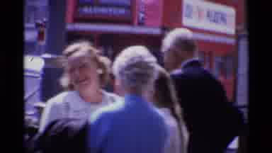 London England (1969): Someone Meet In Bus Stop