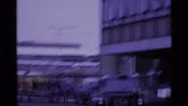 London England (1969): Husband And Wife Exploring A Busy Street Near Their Hotel