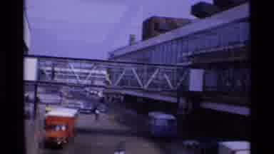 London England (1969): Airport Building And Twa Jumbo Jet And Jumbo Jet Flying In