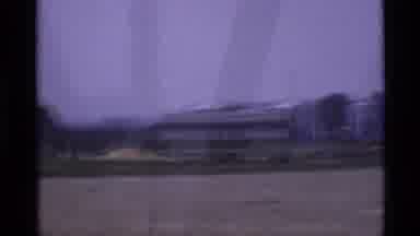 London England (1969): Suburban Scenery Camera Panning From Side To Side Dark And