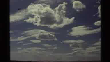 Holland Lake Montana USA (1972): A View Of A Sky Showing Big Fluffy Clouds