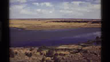 Holland Lake Montana USA (1972): A Beautiful Lake Landscape Overlooking The Wheat