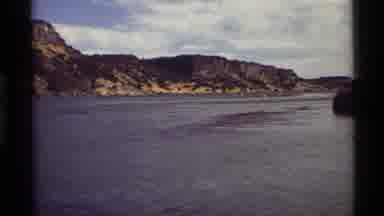 Holland Lake Montana USA (1972): A Giant Lake In Front Of A Big Mountain With No