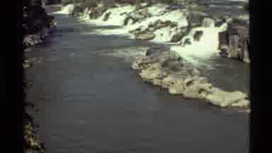 Holland Lake Montana USA (1972): Rushing Water Falls From Multiple Rocky