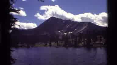 Holland Lake Montana USA (1972): A Group Of People Hiking At The Top Of Beautiful