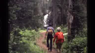 Holland Lake Montana USA (1972): Nature Life Growth Journey Adventure Waterfall