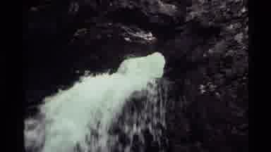 Holland Lake Montana USA (1972): White Water Falling In Between The Rocks