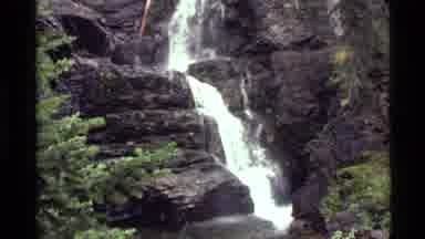 Holland Lake Montana USA (1972): Water Wall Is Coming From Fountain This Is