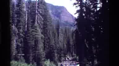 Holland Lake Montana USA (1972): Three Scenes Hikers Walking Down Trail Deserted