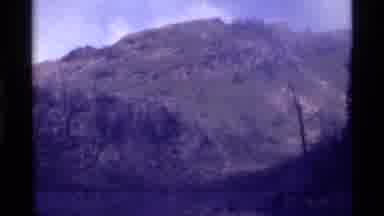 Holland Lake Montana USA (1972): Large Side Of Mountain Showing Trees And Rocky