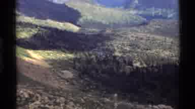 Holland Lake Montana USA (1972): Forest And Mountains From High Vantage Point