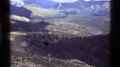 Holland Lake Montana USA (1972): Gorgeous Mountain Top View Of A Tree Lined Valley