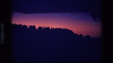 Idaho USA (1972): Dark Tree Line Next To A Red Sky Sunset Or Sunrise Way In The