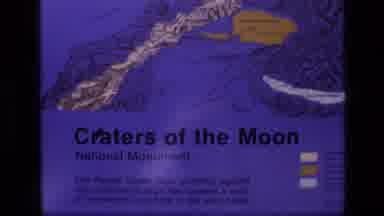 IDAHO USA-1972: Sign Display Of Moon Craters On A Bright Sunny Day