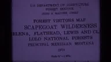 SCAPEGOAT WILDERNESS MONTANA USA .MP-1973: Sign Displaying Scapegoat Wilderness