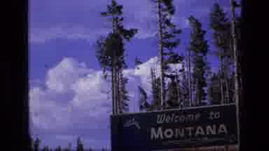 SCAPEGOAT WILDERNESS MONTANA USA .MP-1973: Welcome Sign Entering Montana Big Sky
