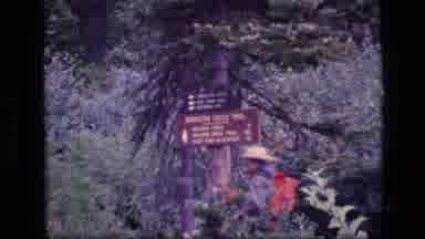 SCAPEGOAT WILDERNESS MONTANA USA .MP-1973: Hikers Traveling Down Landmark Train