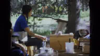 SCAPEGOAT WILDERNESS MONTANA USA .MP-1973: Family In The Greens Having A Picnic