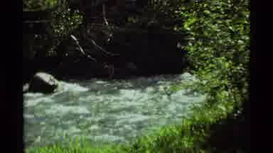 Agate Springs Montana USA (1975): Swift Running River On A Bright Sunny Day