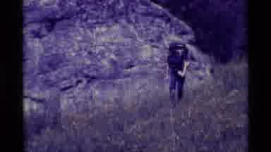 Agate Springs Montana USA (1975): Woman Backpacking Through Nature