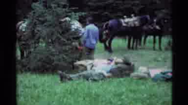 Agate Springs Montana USA (1975): Man Sleeping On His Back With A Hat On In The