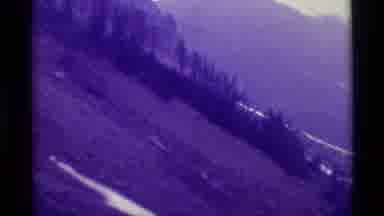 Agate Springs Montana USA (1975): Mountain Landscape Of A Forest With Snow On A