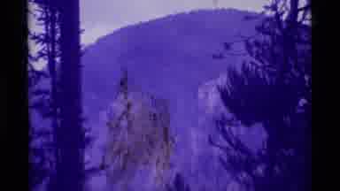 Agate Springs Montana USA (1975): A View Of Big Mountain Peaks With A Colorful