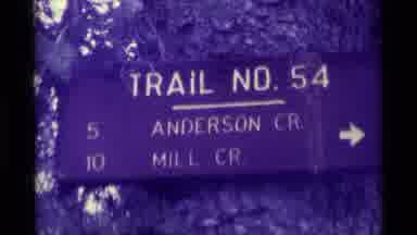Agate Springs Montana USA (1975): Hikers Going Across A Stream On A Hiking Trail