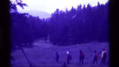 Agate Springs Montana USA (1975): The People Are Walking In The Forest
