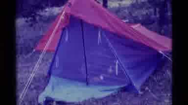 Agate Springs Montana USA (1975): Late 50'S Or 60'S Footage Of Male Camper In A