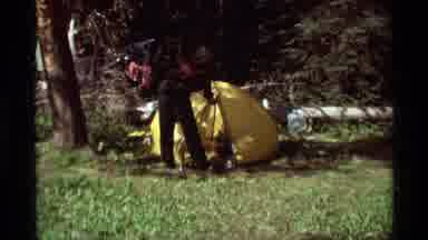 Agate Springs Montana USA (1975): Woman In Plaid Flannel Shirt Closing The Zipper