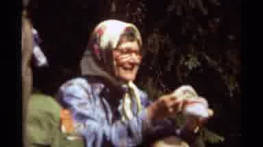 Agate Springs Montana USA (1975): Woman Untying Her Shoes And Removing Her Socks