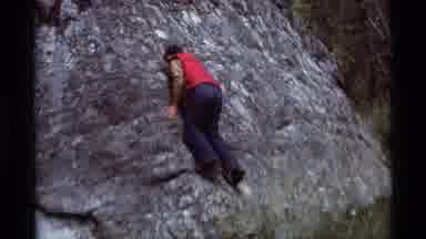 Agate Springs Montana USA (1975): Slow Steady And Cautious Mountain Climber Makes