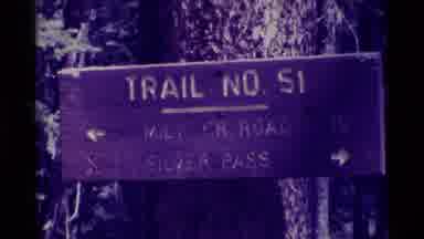 Agate Springs Montana USA (1975): Trail Sign In Hiking Location Taken With Old