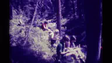 Agate Springs Montana USA (1975): Hiking Group Takes A Break And Sits By A