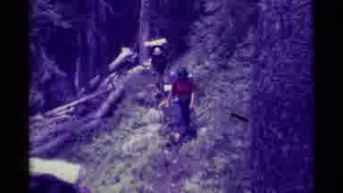 Agate Springs Montana USA (1975): Group Of People Hiking And Backpacking Through
