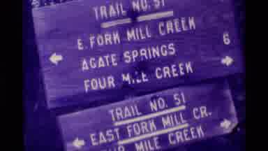 Agate Springs Montana USA (1975): Video Footage Zooming In On Nature Trails Signs