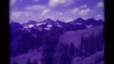 Agate Springs Montana USA (1975): Panning Shot Of Far Off Mountains With A Person