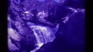 Agate Springs Montana USA (1975): Purple Tinted Video Of Water Rushing Down Rocks