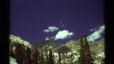 Agate Springs Montana USA (1975): Plane Takes Off Into The Sky Near The Mountains