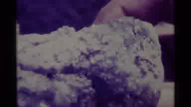 Agate Springs Montana USA (1975): Quartz Crystal Rock And People Walking Through