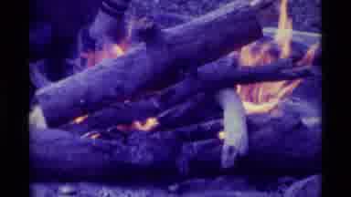 Agate Springs Montana USA (1975): Enjoying A Warm Fire With The Town People Just