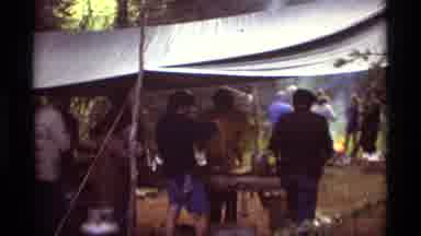 Agate Springs Montana USA (1975): Party In The Woods Around A Campfire And Under A