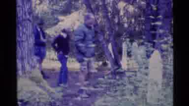Alaska USA (1977): People Walking Through A Cemetery Or Graveyard Looking At