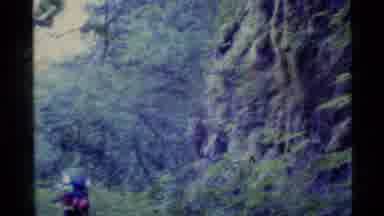 Alaska USA (1977): A Hiker With A Large Pack On His Back Walking On A Mountain