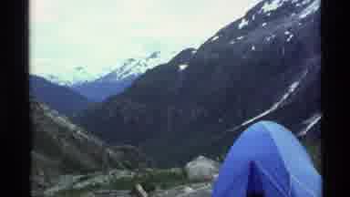 Alaska USA (1977): Image Of A Wooden Structure Then A Blue Tent With Snowy