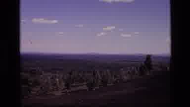 Idaho USA (1972): Landscape Shot With A Zoom In On The Horizon With Mountains
