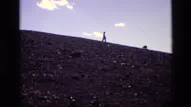 Idaho USA (1972): A Person Walking Up A Mountain Trail