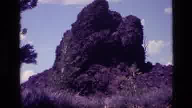 Idaho USA (1972): A View Of Large Mountain Peaks With Broken Pieces Of Rock